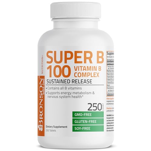 image for Bronson Super B 100 Vitamin B Complex Sustained Release Contains All B