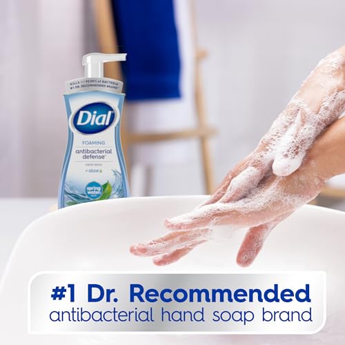 Image of Dial Antibacterial Foaming Hand Wash, Spring Water, 7.5 fl oz (Pack of 2)