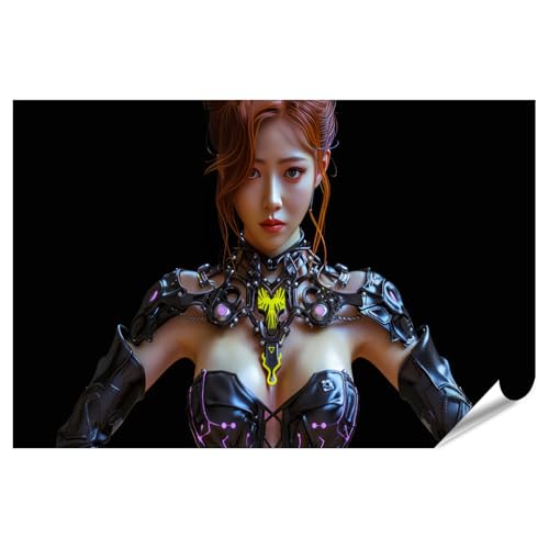 islandburner Prime - Póster de Cyberpunk Warrior en armadura