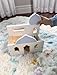 Lala + Mo Wooden Masjid (Mosque) Playhouse, Islamic Educational Dollhouse with Figurines, 3 Y+