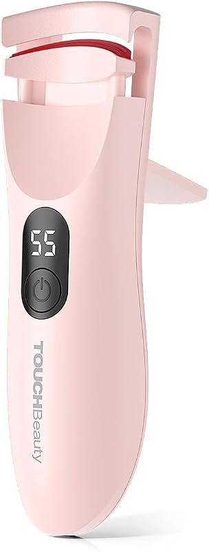 Curvador de cílios térmico recarregável TOUCHBeauty com visor LED e 3 níveis de temperatura AG-2316-Pink
