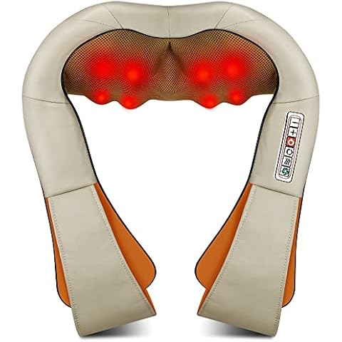 Electric Shiatsu Neck and Back Massager with Soothing Heat,Electric Deep Tissue 3D Kneading Massage Pillow for Shoulder, Leg Massage, Body Muscle Pain Relief, Home, Office and Car Use Cover