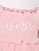 IBTOM CASTLE Baby Girl 1st Birthday Outfit Long Sleeve Smocked One Romper Tulle Tutu Dress Baby Girls First Birthday Cake Samsh Photoshoot Fall Winter Clothes Light Pink-one 9-12 Months