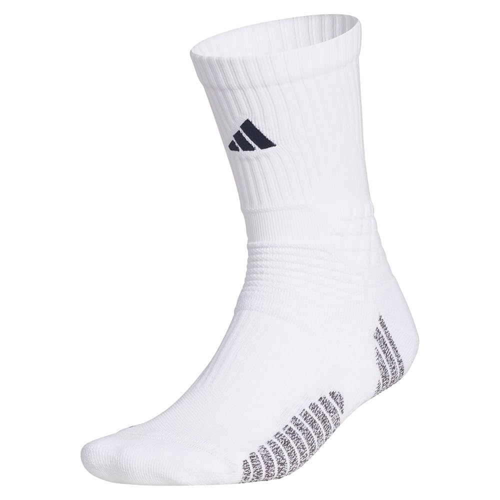 adidas Men's Crew Socks, white/team navy blue, 4.5-6