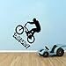 Produktbild personalisiert BMX bike rider Kids Schlafzimmer Wandaufkleber Vinyl-Aufkleber vinyl Decal Graphic Mural 100x55