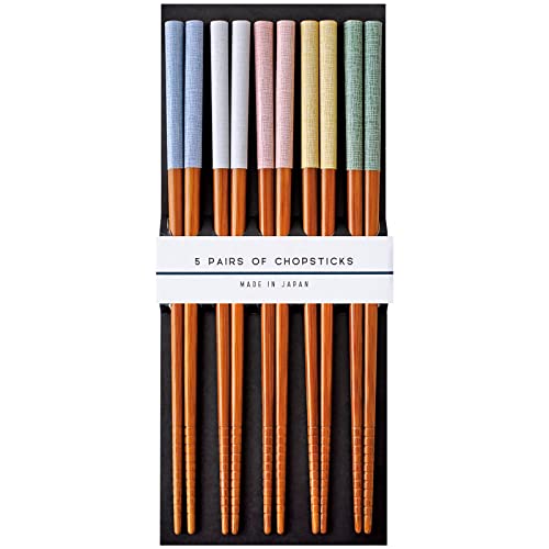 若狭塗 箸 滑り止め加工 22.5cm 5膳 セット 来客用 竹製 スス竹 リネン 日本製 265106