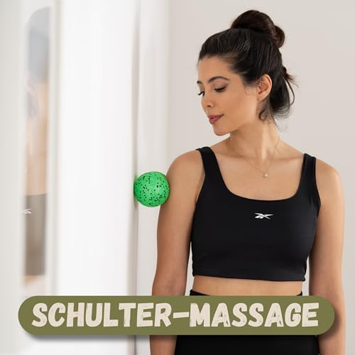 M.S.Lemberg Duoball - Faszienball Massageball für Selbstmassage - Ideale Massage für Rücken, Nacken, Schulter, Wirbelsäule & Beine - Twin Peanut Duo Ball Faszienrolle - Doppelball klein 8cm