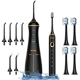 Electric Toothbrush with Water Flosser, Cordless Water Flosser and Ultrasonic Electric Toothbrush...