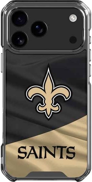 Skinit Clear Phone Case Compatible with iPhone 17 Pro Max - Officially Licensed NFL New Orleans Saints Design