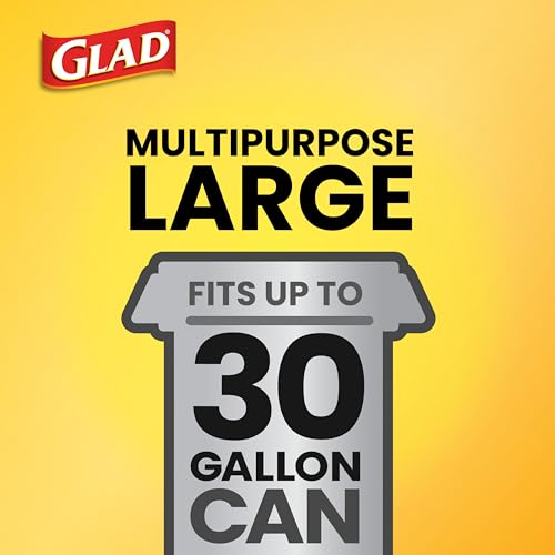 Image of Glad Large 30 Gallon Trash Bags, Pine-Sol Heavy Duty Garbage Bags, Forceflex with Drawstring, 25 Count (Packaging May Vary)