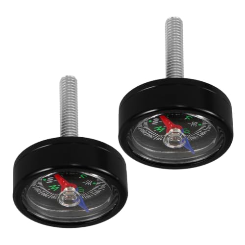 2 Sets Portable Bicycle Compass for Handlebar Mounting M6x35 Black miniatura 1