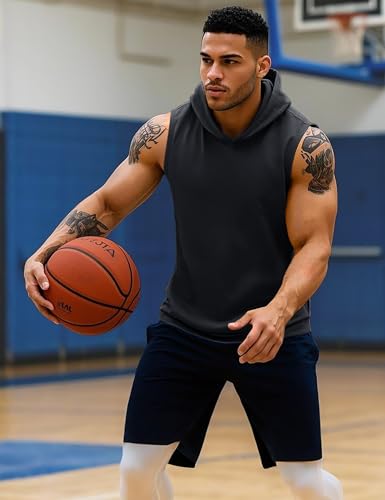 magcomsen mens tank top sleeveless hoodie cotton t-shirt summer casual shirt muscle tee