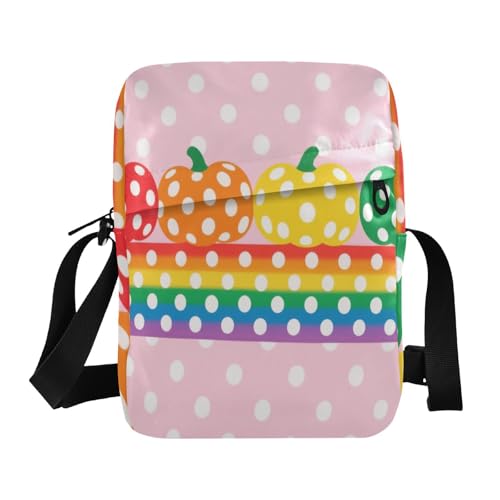 messenger bags for women Crossbody Small Bags For Women Woman Cross Body Purse Adjustable Strap for outdoor sports outdoor sports- Colorful Dots Pumpkin