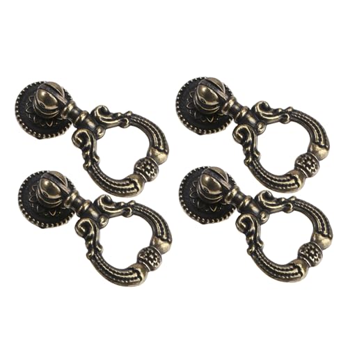 AUTSUPPL 4 piezas Tiradores de Aleación de Zinc Vintage Manijas Decorativas para Puertas y Muebles Antideslizantes y Resistentes para Armarios y Ropero