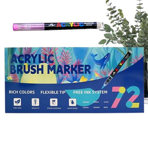 Feutres à peinture acrylique multi-couleurs pour activités créatives et dessin