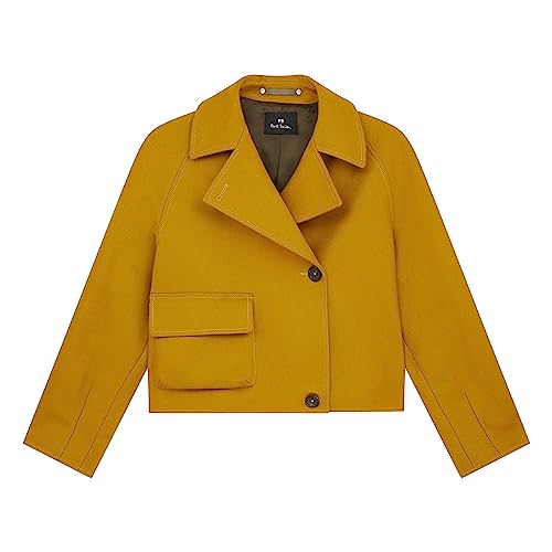 PS PAUL SMITH Women's Pea Coat, Military Green, 42