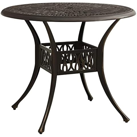 vidaXL Mesa de Jardín Aluminio Fundido 90x90x74 cm Cover