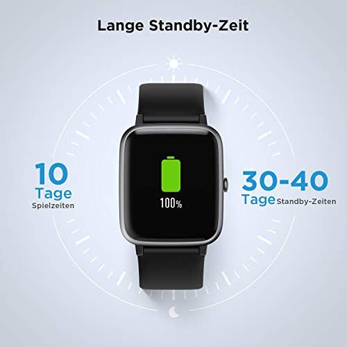 LETSCOM Smartwatch, Fitness Tracker 1,3 Zoll Farbdisplay Uhr mit Herzfrequenzmesser Schrittzähler und Schlafmonitor, wasserdicht Sportuhr für Frauen Männer für iOS Android Handy - 6