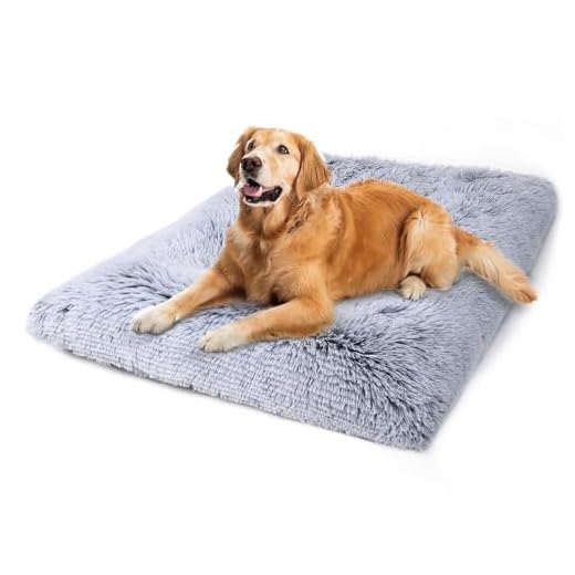 Vonabem Dog Bed Crate Pad, Deluxe Plush Anti-Slip Pet Beds, Washable Dog Crate Mat for Large Medium Small Dogs Breeds, Fulffy Kennel Pad 36 inch