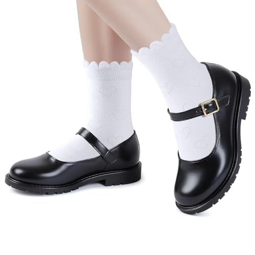 Campus uniform 6-piece set of socks, with multiple options for pleated cuffs and soft socks2