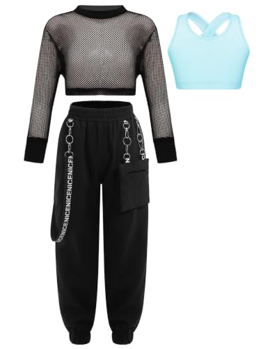 Pantalons sport hip hop fille pour cours de danse et running