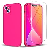 ZUSLAB Silicone Phone Case Compatible with Apple iPhone 14 6.1'' 2022, with 1 Screen Protector, Liqu