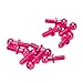 Bunny Kachu Metal Ball Head Screw Link Rod Shock Absorber End Aluminum Alloy Lightweight Durable Upgrade for TT01 TT02 RC Car 10pcs (Pink)