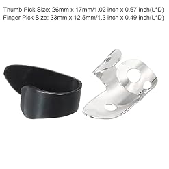 sourcing map Réglable Pouce Médiators Plastique 2Pcs Argent Inox Acier Doigt Médiators 4Pcs pour Guitare - Les Beatles, Paul McCartney, John Lennon, RIngo Starr, George Harrison sourcing map Réglable Pouce Médiators Plastique 2Pcs Argent Inox Acier Doigt Médiators 4Pcs pour Guitare – Image 2