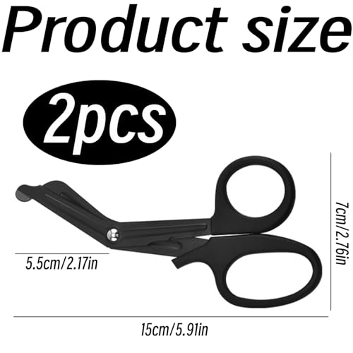 2 Stück Medizinische Verbandschere,Verbandschere,Rettungsschere,Verbandsschere,Emt- Und Trauma-Scheren,Rostfreier Stahl Verbandscheren Für Krankenschwestern, Medizinstudenten, Notaufnahme,Schwarz+Grün