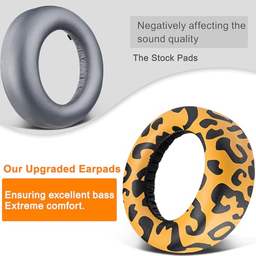 Image of SOULWIT Earpads Cushions Replacement for Sony PlayStation 5 Pulse PS5 3D Wireless Headset, Ear Pads Cushions with Soft Protein Leather, Noise Isolation Foam - Tiger Stripes
