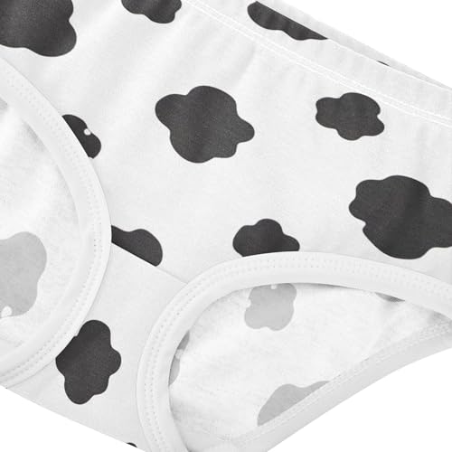 Cotton Girls Underwear Toddler Classical Black Spots White Little Girl Panties Cartoon Kids Undies Briefs 2t4