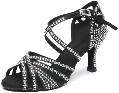 Rosefinch Latin Dance Schoenen Voor Vrouwen Nieuwe Klassieke Stijlen Salsa Ballroom Prestaties Schoenen Professionele Praktijk Dans Schoenen 5/7Cm Hak 2.5'-7', Zwart 5 cm hak, 37.5 EU Rosefinch Latin Dance Schoenen Voor Vrouwen Nieuwe Klassieke Stijlen Salsa Ballroom Prestaties Schoenen Professionele Praktijk Dans Schoenen 5/7Cm Hak 2.5'-7', Zwart 5 cm hak, 37.5 EU