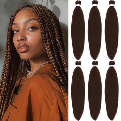Braid Extensiones Braiding Hair Extensions 26 Pulgadas 6packs de Pelo Yaki Braiding Twist Crochet Hair Cabello Sintético Trenzas Africanas Suave(30#)