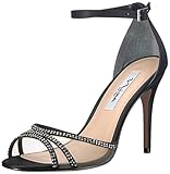 Lederkleid NINA Damen Calissa Sandale, Schwarz (black satin), 39 EU