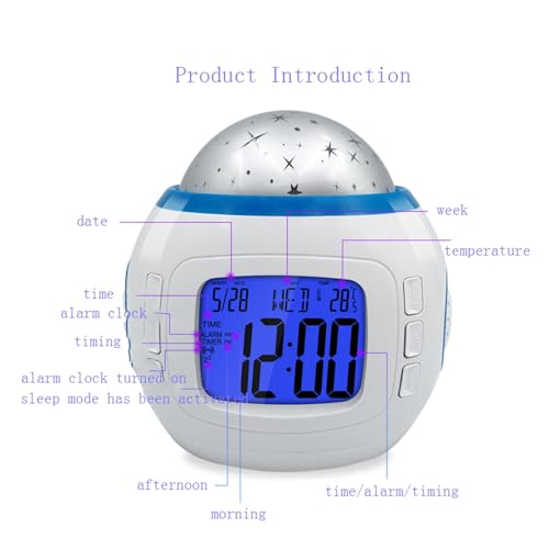 Reloj digital proyección led con música para regalar en cumpleaños 7