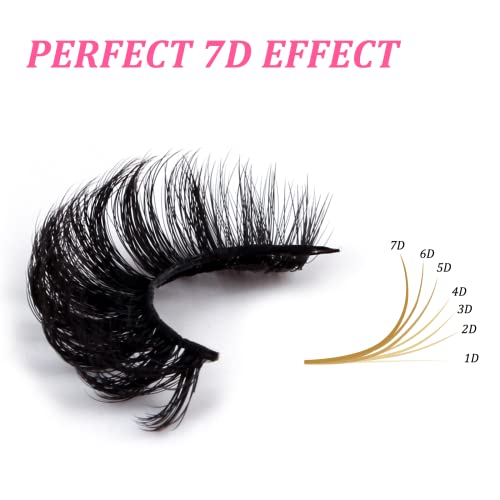 False Eyelashes Russian Strip Lashes 10 Pairs Reusable Natural Look 7D Faux Mink Lashes Fluffy Volume Wispy Fake Eyelashes Handmade Thick Soft Long Dramatic Eyelashes for Makeup (7D31)
