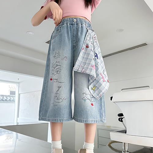 Short jean pour fille ample décontracté tendance été - 2