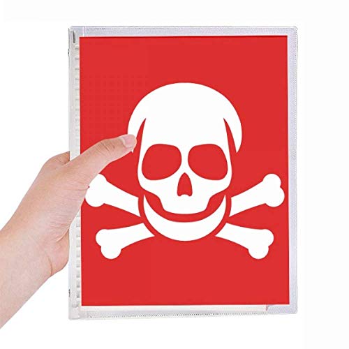 Cahier d'avertissement carré rouge rechargeables à spirale