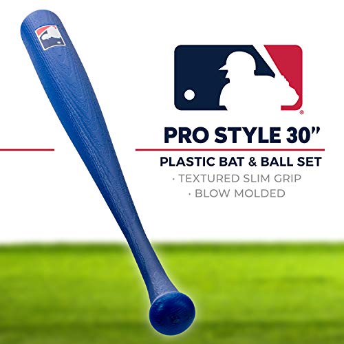 Franklin Sports MLB 30" Authentic Plastic Bat & Ball Set - Blue - image 2