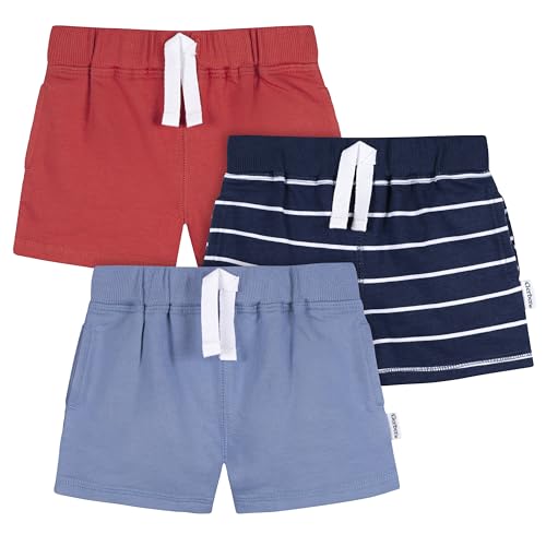 Image of Gerber Baby Boys' 3-Pack Pull-on Knit Shorts