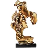La figura tiene un aspecto elegante y artístico, decoración perfecta para bodas o para una nueva casa. Una figura de resina sintética que contiene una hermosa bendición para las parejas recién casadas.