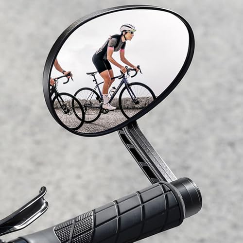 Espejo de extremo de manillar antivibraciones con rotación 360 para ciclismo de carretera