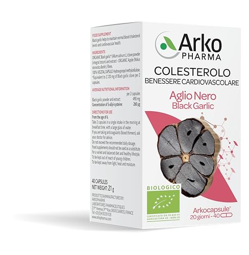 Arkopharma Arkocapsule - Aglio Nero Bio Integratore Alimentare, 40 Capsule