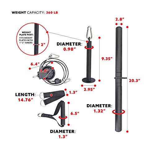 Sunny Health and Fitness Sunny Health & Fitness LAT Pulldown Attachment for Power Racks, view 5