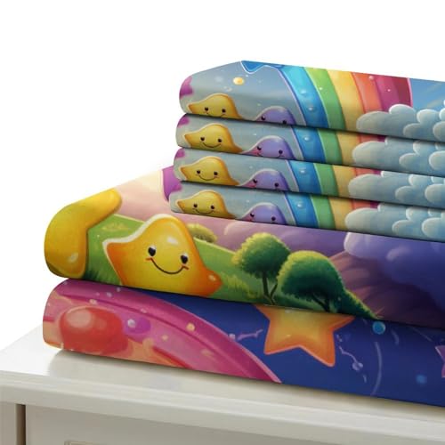 Funda nórdica 3D para niños juego de cama de microfibra reversible con estrellas 7