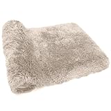 FIFU Bathroom Rugs 17' W x 24' L, Bath Mat for Bathroom, Bedroom, Laundry Room & Kitchen, Non-Slip Rubber Latex Backing, Extra Soft and Absorbent Microfiber Carpet, Machine Washable Rug, Beige