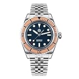 San Martin SN0133G - Orologio subacqueo da uomo, 40 mm, 20 bar, NH35, automatico, meccanico, di lusso, impermeabile, con cristallo zaffiro luminoso