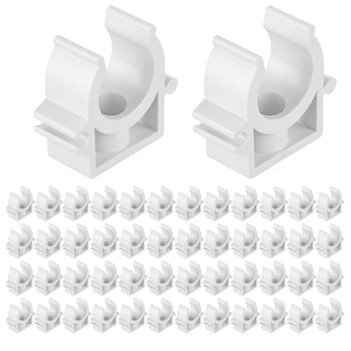 Sliner 50 Pack 3/4" Pipe Clips for Compressed Air Lines Pex Clamps, White