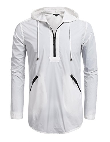 COOFANDY Men's Hooded Lightweight Windbreaker Outdoor Jacket Water Resistant Shell