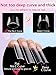 LIONVISON 504PCS No C Curve Clear Nail Tips for Acrylic Nails Professional, 3XL Extra Long Flat Tapered Square Nail Tips, 12 Sizes Half Cover Straight French Fake Nail Tips for Nail Salons Home